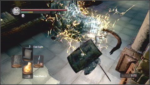 After killing the boar, turn to the left and prepare for a fight with next such a best, lurking around the corner to the right - The Dukes Archives - p. 1 | Walkthrough - Walkthrough - Dark Souls Game Guide & Walkthrough