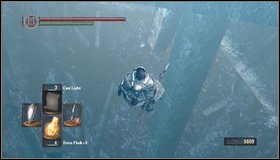 At the bottom go to the end of the rock - you should see a butterfly below - Crystal Cave | Walkthrough - Walkthrough - Dark Souls Game Guide & Walkthrough
