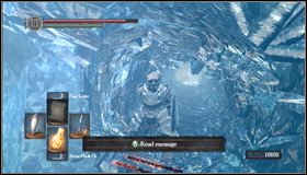 Then return to the place, where you were fighting first golden golem and follow to the end of the crystal on the rocky ledge - Crystal Cave | Walkthrough - Walkthrough - Dark Souls Game Guide & Walkthrough