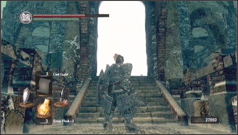 Before leaving this location (you have to jump from the bridge at its end), pick up Xanthous armor - Bonus - Painted World of Ariamis - p. 3 | Walkthrough - Walkthrough - Dark Souls Game Guide & Walkthrough