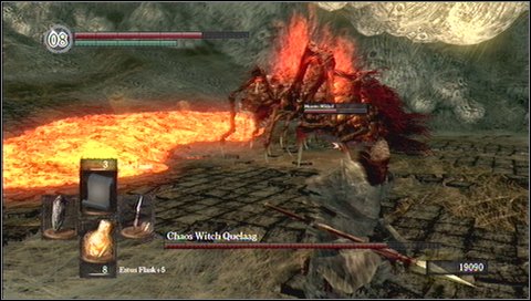 6) Sword combo - a triple attack - Chaos Witch Quelaag | How to kill a boss - How to kill a boss - Dark Souls Game Guide & Walkthrough