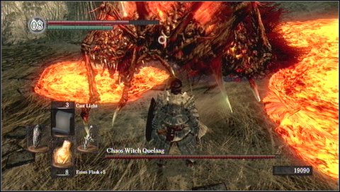 It is also important to fight in places without lava - Chaos Witch Quelaag | How to kill a boss - How to kill a boss - Dark Souls Game Guide & Walkthrough
