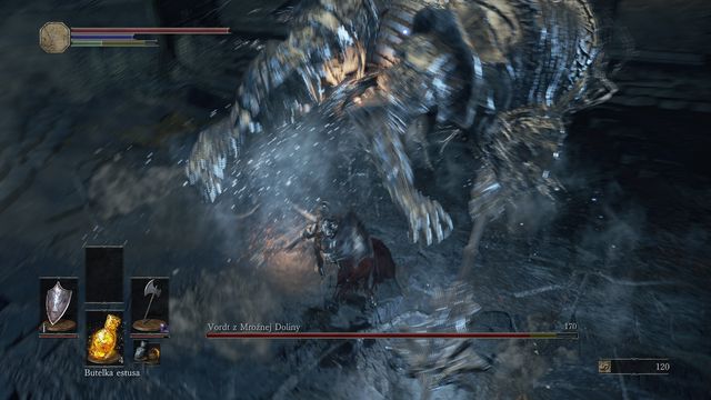 Dodging the attack will allow you to hit the enemy a few times. - Vordt of the Boreal Valley - Bosses - Dark Souls III Game Guide & Walkthrough