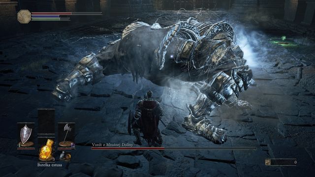 When you are behind the bosss back during the steam attack, you have some time for performing fully charged attacks. - Vordt of the Boreal Valley - Bosses - Dark Souls III Game Guide & Walkthrough