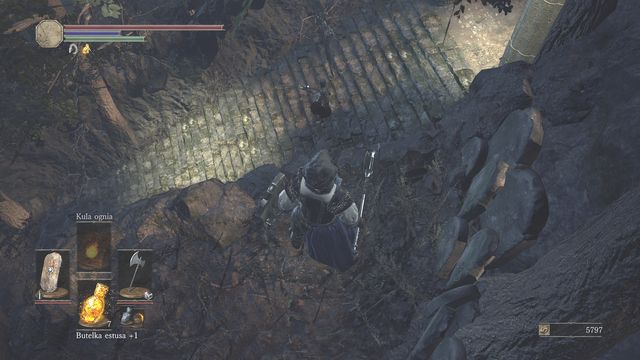 Jump down to deal significant amount of damage. - Cathedral of the Deep - outside - Walkthrough - Dark Souls III Game Guide & Walkthrough