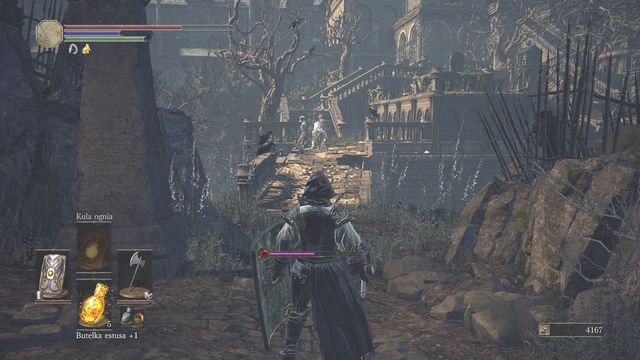 Continue your journey through the graveyard till you reach the bridge visible in the screenshot - Cathedral of the Deep - outside - Walkthrough - Dark Souls III Game Guide & Walkthrough
