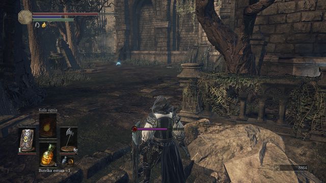 Walk around the building to the place presented in the screenshot - Cathedral of the Deep - outside - Walkthrough - Dark Souls III Game Guide & Walkthrough