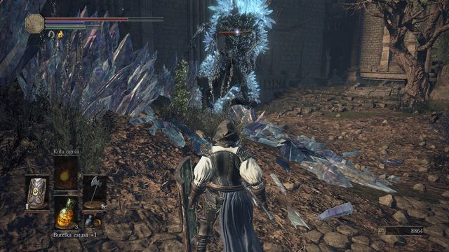 Roll over to dodge, and avoid another tail attack that happens directly after the previous one. - Cathedral of the Deep - outside - Walkthrough - Dark Souls III Game Guide & Walkthrough