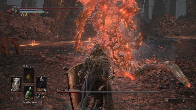 Attacking the tail from behind is the fastest way of dealing with the boss. - Old Demon King - Bosses - Dark Souls III Game Guide & Walkthrough