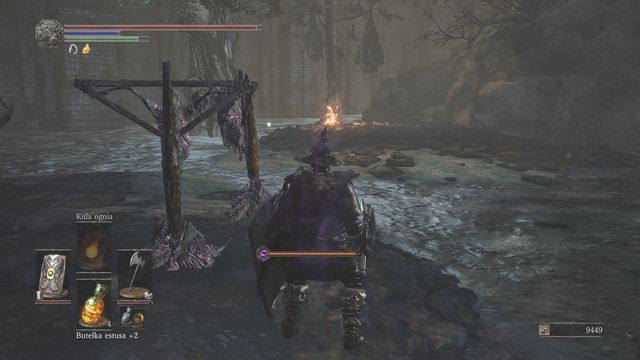 You will pass a bonfire next to broken bridges (see screenshot) - Farron Keep - Walkthrough - Dark Souls III Game Guide & Walkthrough