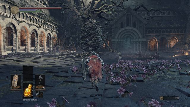 Minor enemies at the arena will attack you right before the proper battle. - Curse-Rotted Greatwood - Bosses - Dark Souls III Game Guide & Walkthrough