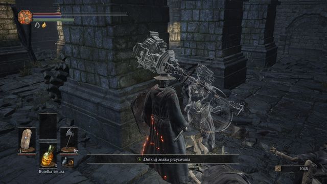 The place where you can call him is behind one of the columns in the corridor with two sorcerers and several other creatures (see the screenshot and remember to use Ember) - Crystal Sage - Bosses - Dark Souls III Game Guide & Walkthrough