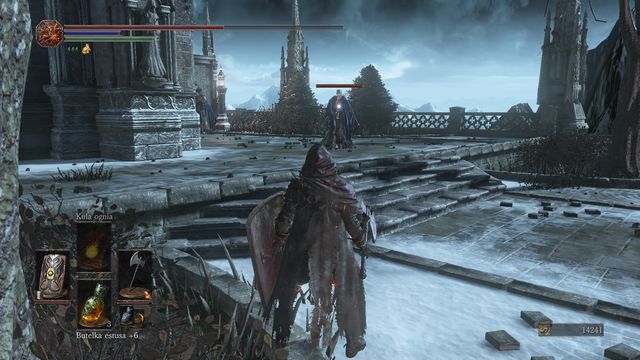 A little further, you will be able to hide behind the building - Irithyll of the Boreal Valley - Path to Anor Londo - Walkthrough - Dark Souls III Game Guide & Walkthrough
