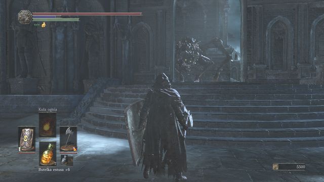 When you get to the gate, a giant spider will jump from above - Anor Londo - Walkthrough - Dark Souls III Game Guide & Walkthrough