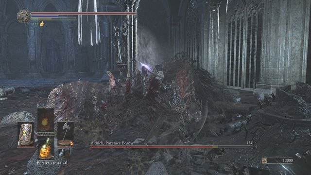 Attack mostly the tail of the enemy, it is an easier target. - Aldrich, Devourer of Gods - Bosses - Dark Souls III Game Guide & Walkthrough