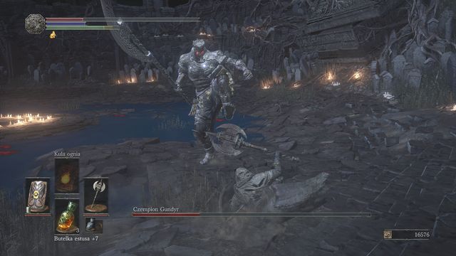 ...but you must constantly watch out so a kick wont knock you down. - Champion Gundyr - Bosses - Dark Souls III Game Guide & Walkthrough