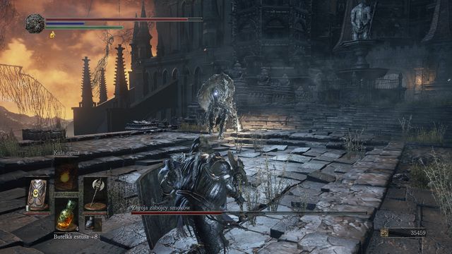 In the second phase the boss will charge in order to reduce the distance. - Dragonslayer Armour - Bosses - Dark Souls III Game Guide & Walkthrough