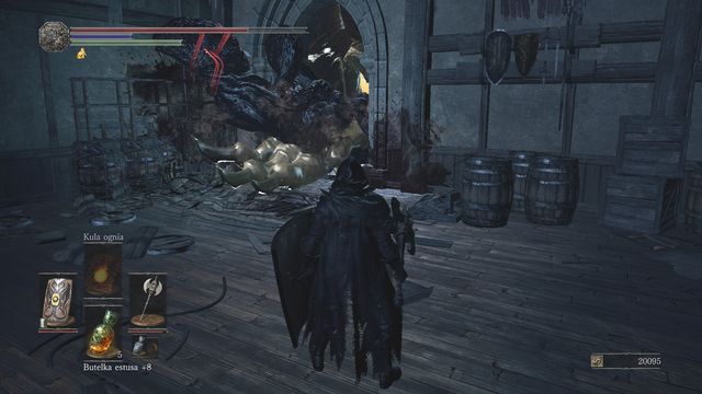 Set the monster on fire and gain some time to attack. - Lothric Castle - Walkthrough - Dark Souls III Game Guide & Walkthrough