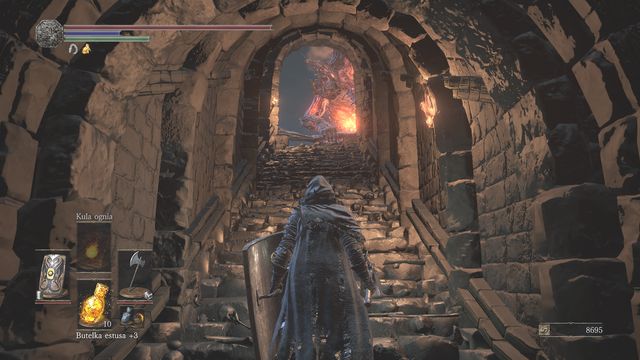 Furthermore, if you know some powerful spells, which are not related to pyromancy, you can escape the demon to a nearby corridor, through which the demon wont be able to follow you (see screenshot) - How to get to Smoldering Lakes? - Questions and answers - Dark Souls III Game Guide & Walkthrough