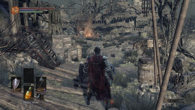 Go down towards a large square with a huge bonfire and a group of enemies - Greirat of the Undead Settlement - Quests and NPCs - Dark Souls III Game Guide & Walkthrough