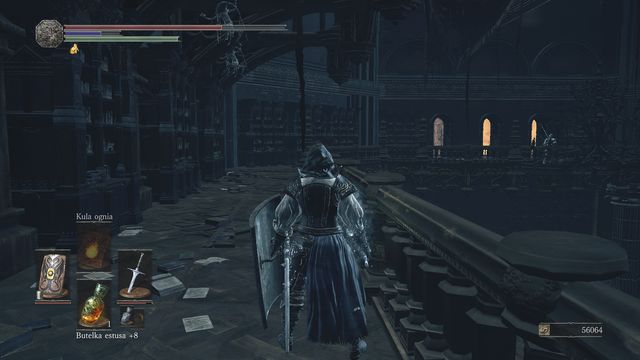 After you jump over onto the balcony from the rooftop, you will enter from the other side. - Grand Archives - rooftops - Walkthrough - Dark Souls III Game Guide & Walkthrough