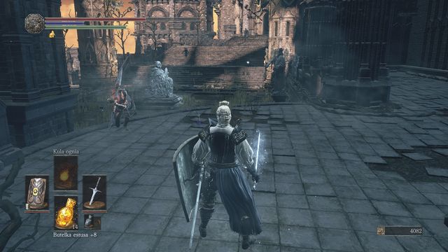 It is necessary that you drag the enemies away from you. If necessary, kill at least one which is going to make things easier the next time around. - Grand Archives - rooftops - Walkthrough - Dark Souls III Game Guide & Walkthrough
