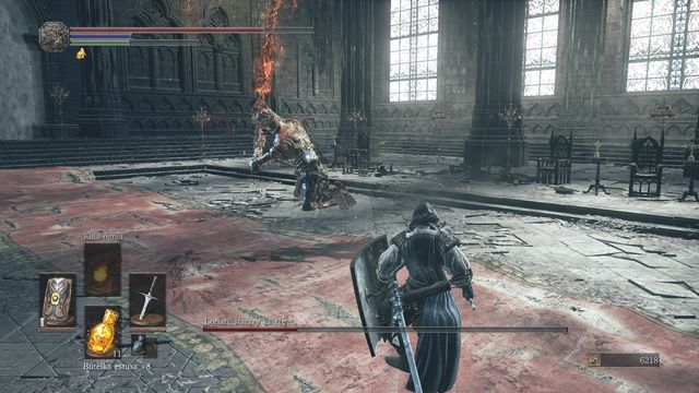 The stance in which the other prince is preparing to shoot flames. Get away to a safe distance. - Lothric and Lorian - Bosses - Dark Souls III Game Guide & Walkthrough