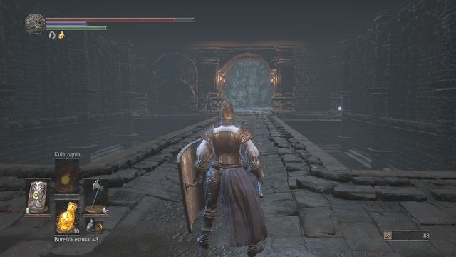 The fastest action on the bridge is to push the enemy to lava with two, three hits. - Smouldering Lake - Walkthrough - Dark Souls III Game Guide & Walkthrough