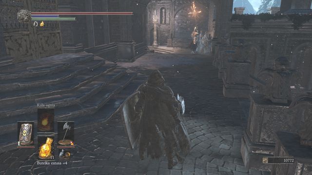 By walking from the side you can wait for the three opponents standing at the altar to walk down. - Irithyll of the Boreal Valley - Walkthrough - Dark Souls III Game Guide & Walkthrough