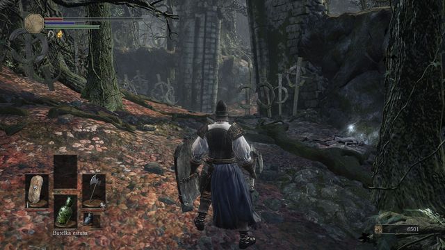 There is a passage to the ruins and a bonfire right behind the stone arch. - Road of Sacrifices - Swamp - Walkthrough - Dark Souls III Game Guide & Walkthrough
