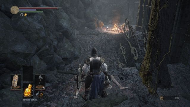 Look out for sleeping foes near the bonfire. - Road of Sacrifices - Swamp - Walkthrough - Dark Souls III Game Guide & Walkthrough