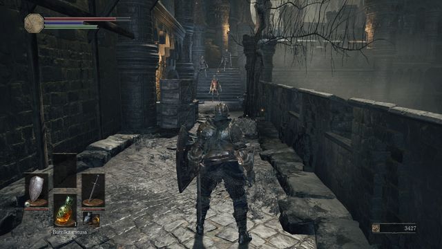 To clear the corridor, run to the half of it and then go back - High Wall of Lothric - Walkthrough - Dark Souls III Game Guide & Walkthrough