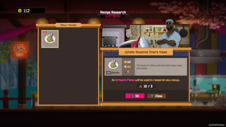 2 - Dave the Diver: How to prepare Whole Roasted Shark Head dish? - Sushi bar - Dave the Diver Guide