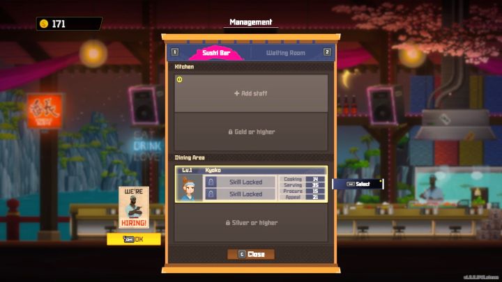 You need to assign a position to the new employee - Dave the Diver: How to hire staff? - Sushi bar - Dave the Diver Guide