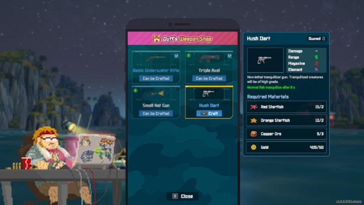 As the game progresses, you'll also receive the ability to upgrade currently carried weapons by spending specified materials - Dave the Diver: How to get a weapon? - Combat - Dave the Diver Guide