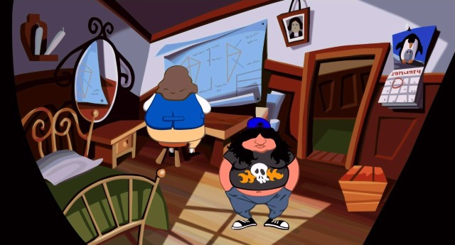 Go inside the building and head to the first floor - Restoring power to Hoagies capsule - Walkthrough - Day of the Tentacle: Remastered - Game Guide and Walkthrough