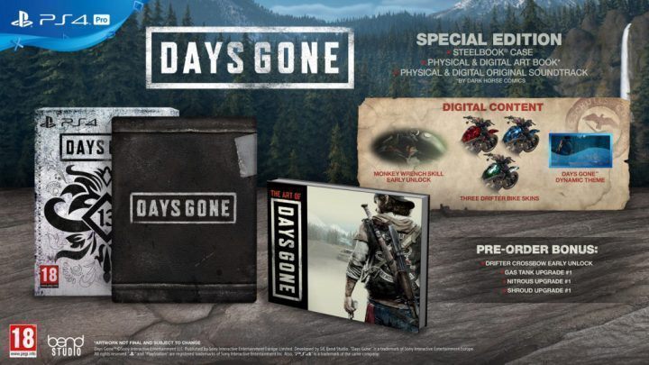 Days Gone Special Edition contains - Days Gone: Game versions - Appendix - Days Gone Guide