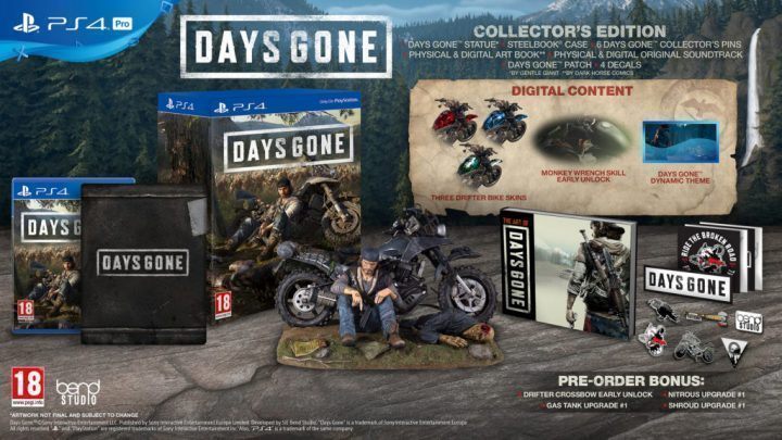Days Gone Collectors Edition contains - Days Gone: Game versions - Appendix - Days Gone Guide
