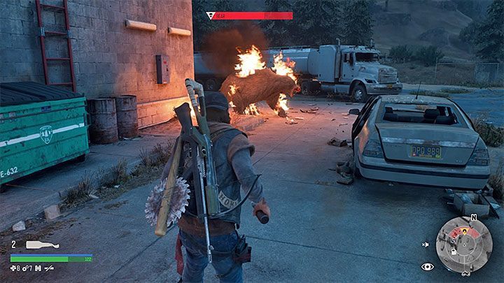 Its best to start the duel with the bear by throwing a Molotov cocktail - Days Gone: - How to kil Bear boss in Lots of Sick People? - Combat - Days Gone Guide