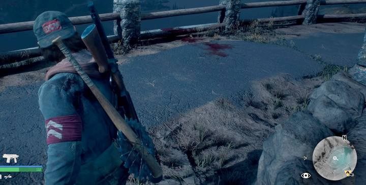 Investigate the tracks behind the building. This triggers the chase - your bike should be parked near that place. - Days Gone: Bounty Hunter - walkthrough - Main storyline - Days Gone Guide