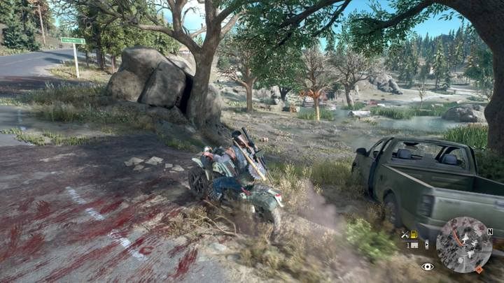 Dont get too close on your bike to be unnoticed. - Days Gone: Marauder Camp Hunter - walkthrough - Main storyline - Days Gone Guide