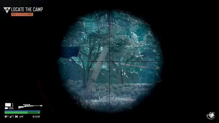 One sniper guards the entrance to the camp - he can destroy your plan if you are going to carry out the mission quietly. - Days Gone: Marauder Camp Hunter - walkthrough - Main storyline - Days Gone Guide