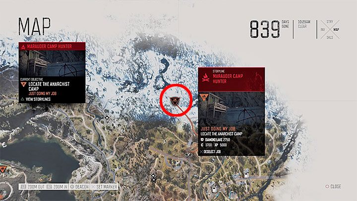 The best place to destroy a large number of Anarchist Cairns is shown in the image - its the gathering place of Anarchists, which is located in the mountains in the northern part of the Highway 97 - Days Gone: How to unlock Go Kick Rocks Trophy? - Trophy Guide - Days Gone Guide