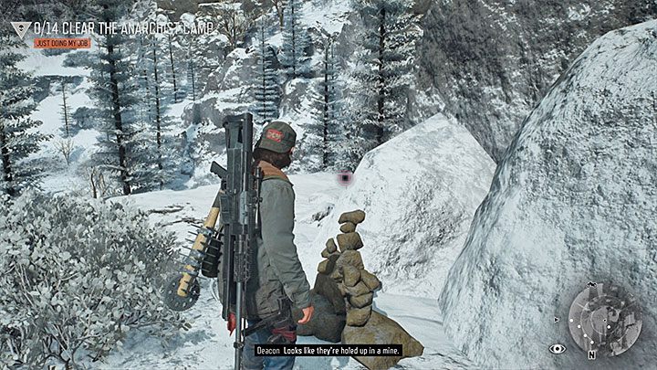 Anarchist Cairn 2 can be found near the entrance to the mine - Days Gone: How to unlock Go Kick Rocks Trophy? - Trophy Guide - Days Gone Guide