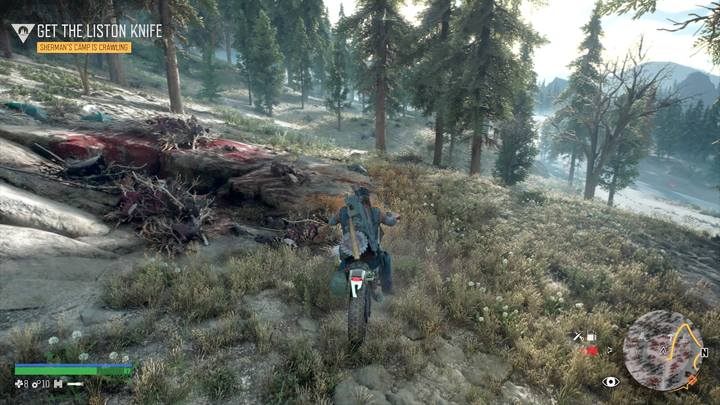 Be careful when approaching the Horde marked number 2 - Days Gone: Lost Lake - map, important locations - Lost Lake region maps - Days Gone Guide