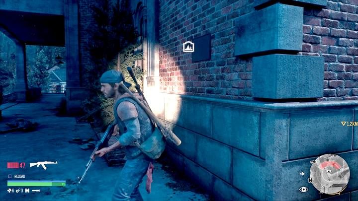 It is easy to miss the historical marker, which is not in the building in the city but in front of it - it is a small sign on the wall with a description of the place - Days Gone: Lost Lake - map, secrets, collectibles - Lost Lake region maps - Days Gone Guide