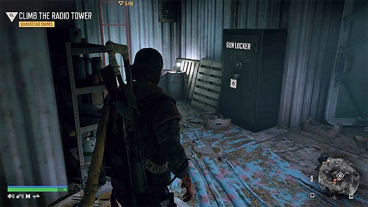 Gun lockers are located within the areas of the encampments that can be found within the world of the game - Days Gone: Why are not all of the weapons in gun locker? - Campaign - Days Gone Guide