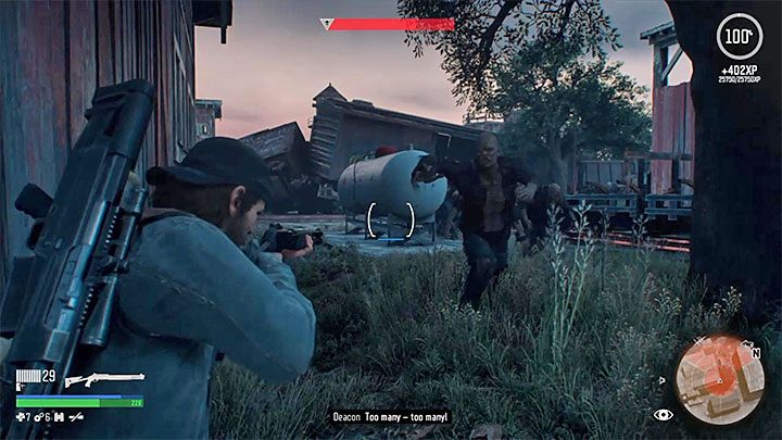 Once the Horde will notice Deacon and begin the chase, run to the places where you have placed traps, so the monsters are going to fall in them - Days Gone: How to beat horde at the old sawmill? - Combat - Days Gone Guide