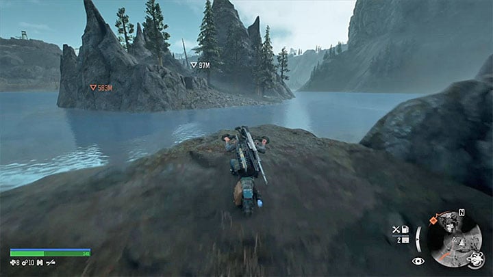 The research point is located on a small island to the south-east of the Wizard Islands camp - Days Gone: Crater Lake - map, important locations - Crater Lake region maps - Days Gone Guide