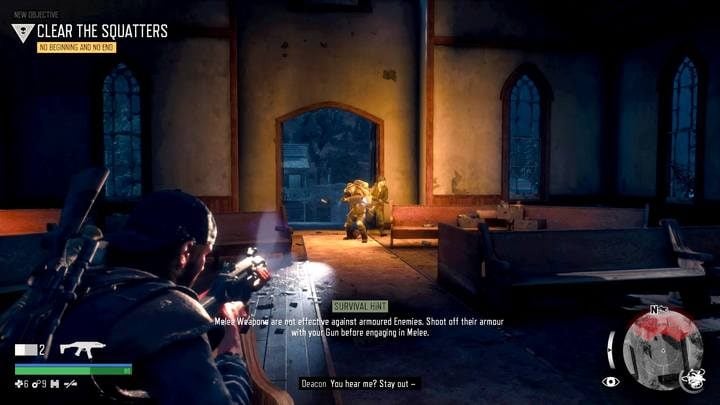 Beware of the armored enemy who will occupy the main entrance. - Days Gone: I Remember - walkthrough - Main storyline - Days Gone Guide